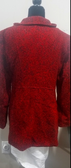 NWOT Wool coat asymmetrical collar flattering cut - Picture 6 of 6